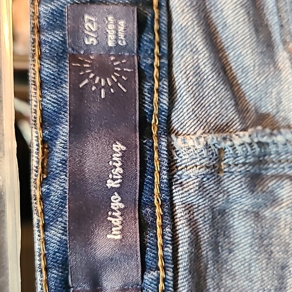 Indigo Rising Slightly Distressed Denim Shorts Size 5/27 - Picture 6 of 11